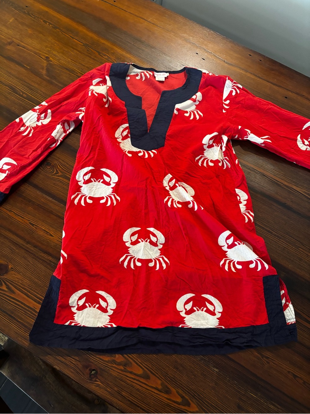 Top It Off Crab print tunic